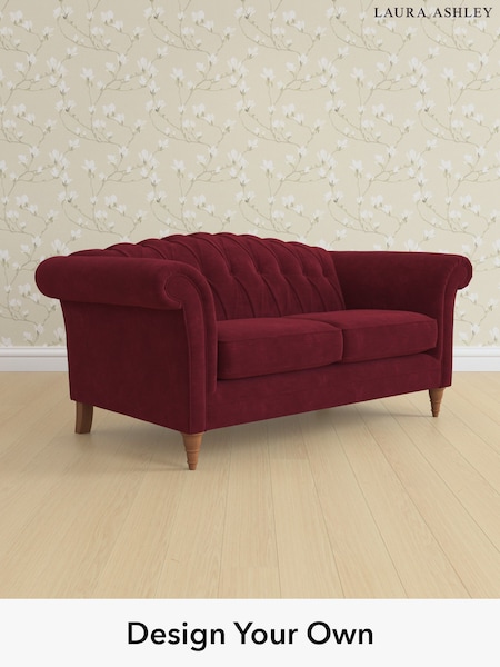 Alwyn Velvet/Burgundy Red Gloucester Button Back By Laura Ashley (W46840) | £1,325