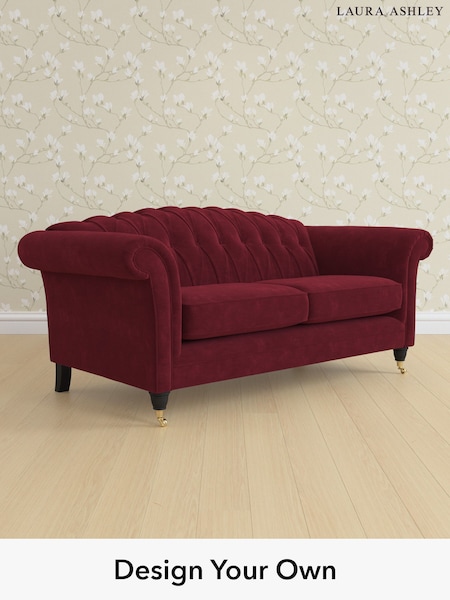 Alwyn Velvet/Burgundy Red Gloucester Button Back By Laura Ashley (W46840) | £1,425
