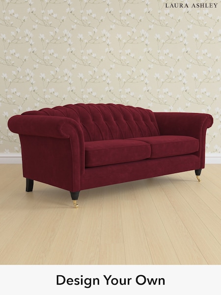 Alwyn Velvet/Burgundy Red Gloucester Button Back By Laura Ashley (W46840) | £1,525