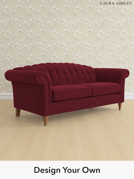 Alwyn Velvet/Burgundy Red Gloucester Button Back By Laura Ashley (W46840) | £1,525