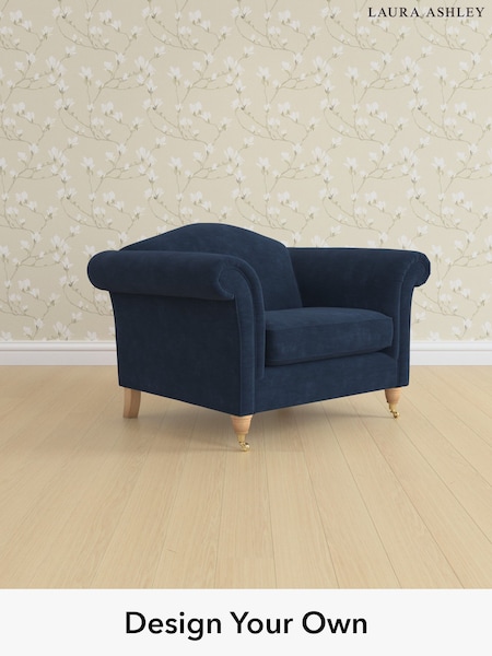 Alwyn Velvet/Midnight Navy Gloucester By Laura Ashley (W46844) | £950