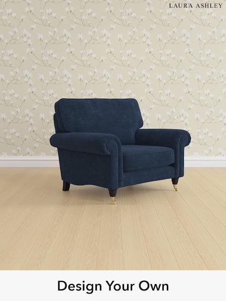 Alwyn Velvet/Midnight Navy Kingston By Laura Ashley (W46849) | £975
