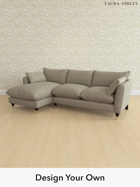 Carolyn Check/Hazelnut Natural Casterton By Laura Ashley (W47085) | £2,275