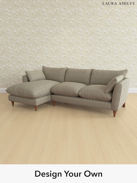 Carolyn Check/Hazelnut Natural Casterton By Laura Ashley (W47085) | £2,275