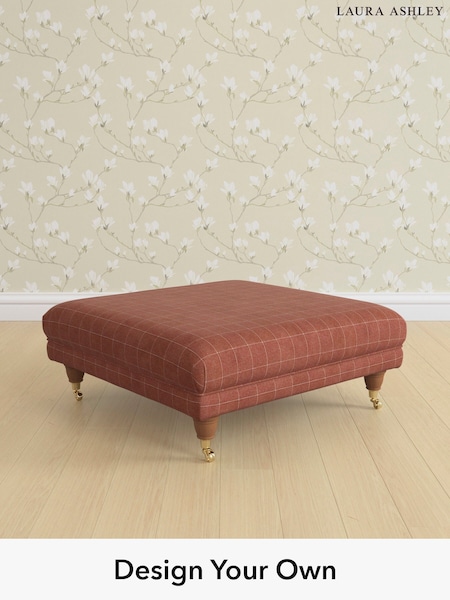 Carolyn Check/Terracotta Orange Gloucester By Laura Ashley (W47089) | £600