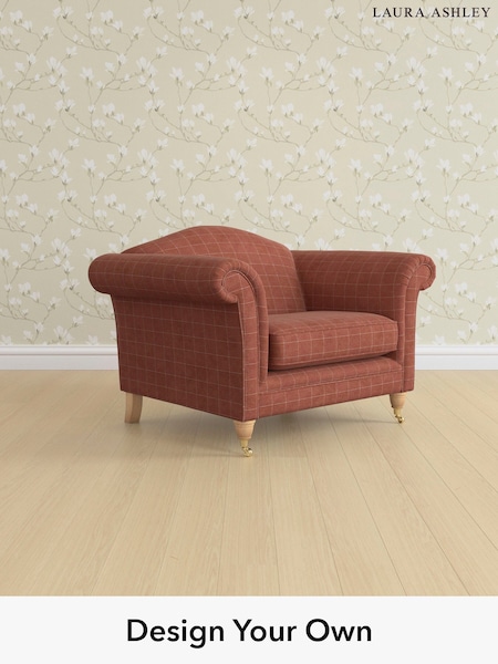 Carolyn Check/Terracotta Orange Gloucester By Laura Ashley (W47089) | £1,000