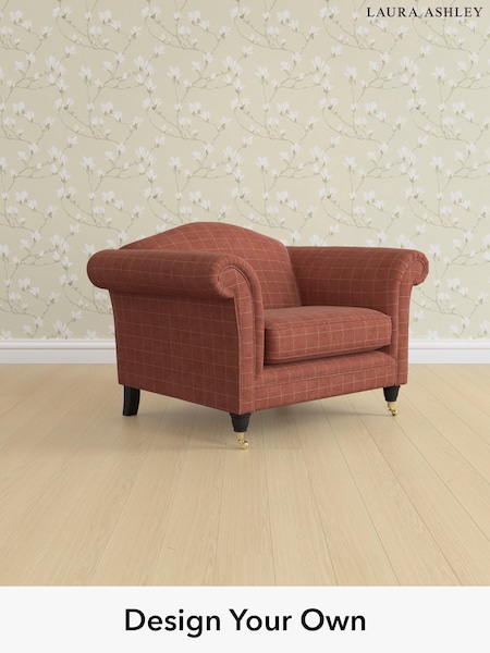 Carolyn Check/Terracotta Orange Gloucester By Laura Ashley (W47089) | £1,000