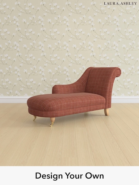 Carolyn Check/Terracotta Orange Gloucester By Laura Ashley (W47089) | £1,100