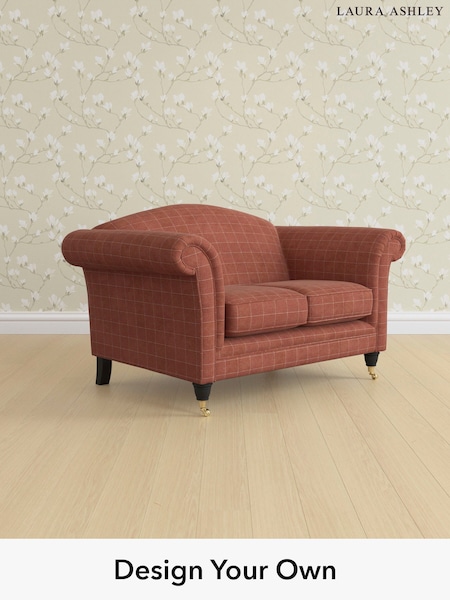 Carolyn Check/Terracotta Orange Gloucester By Laura Ashley (W47089) | £1,200