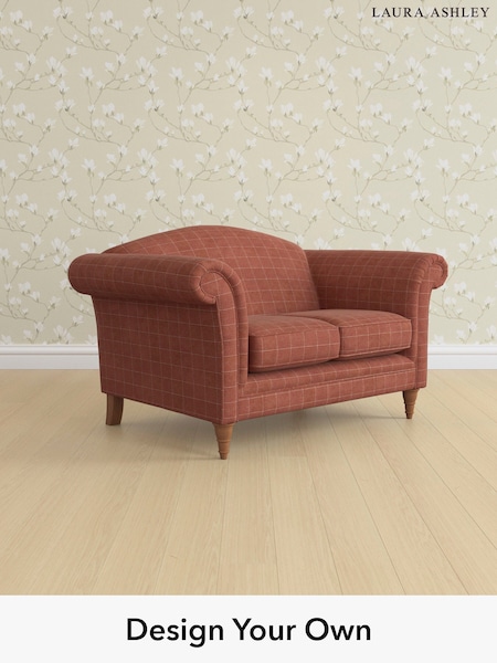 Carolyn Check/Terracotta Orange Gloucester By Laura Ashley (W47089) | £1,200