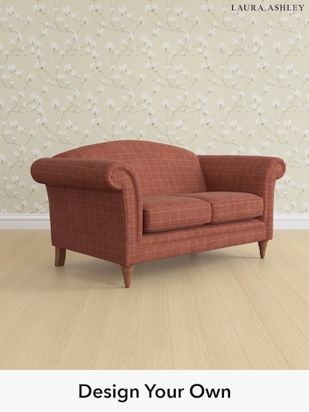 Carolyn Check/Terracotta Orange Gloucester By Laura Ashley (W47089) | £1,300