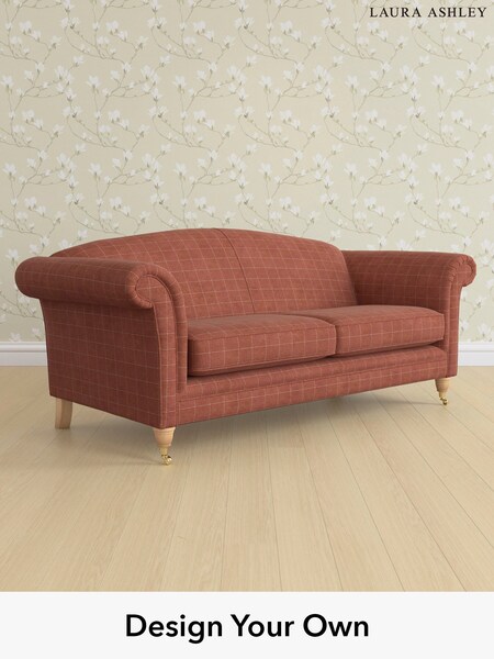 Carolyn Check/Terracotta Orange Gloucester By Laura Ashley (W47089) | £1,500