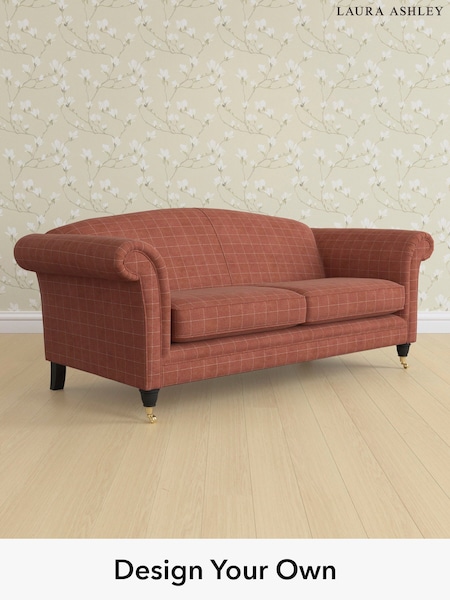 Carolyn Check/Terracotta Orange Gloucester By Laura Ashley (W47089) | £1,500