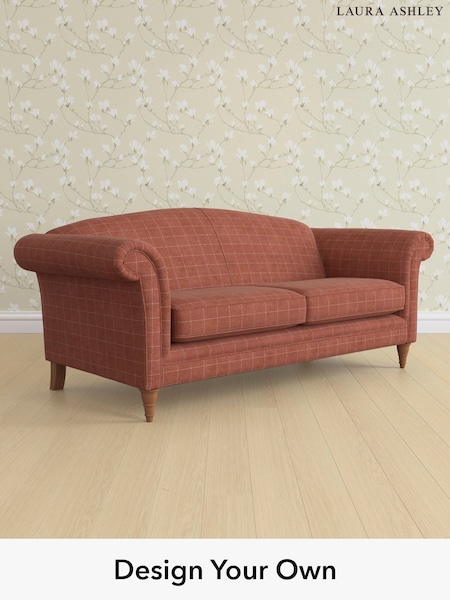 Carolyn Check/Terracotta Orange Gloucester By Laura Ashley (W47089) | £1,500