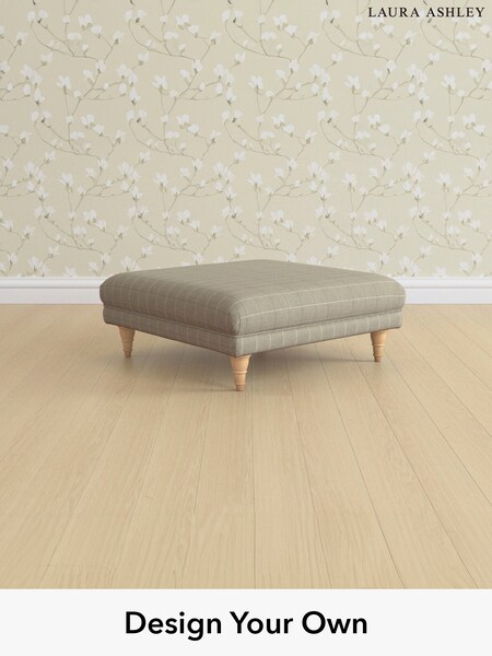 Carolyn Check/Hazelnut Natural Gloucester By Laura Ashley (W47090) | £600
