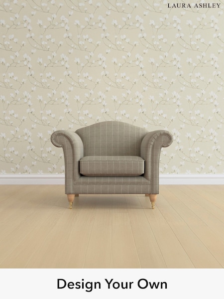 Carolyn Check/Hazelnut Natural Gloucester By Laura Ashley (W47090) | £900