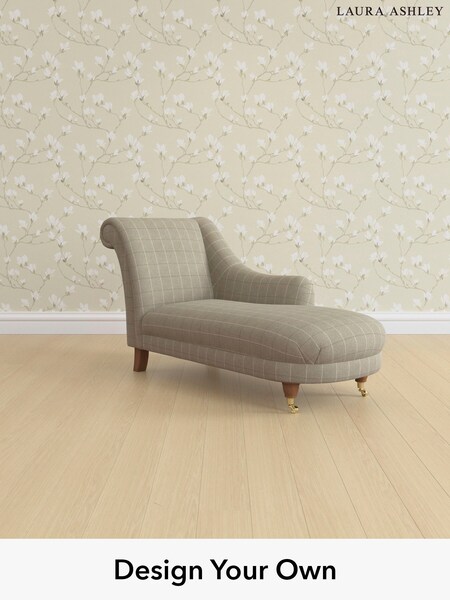 Carolyn Check/Hazelnut Natural Gloucester By Laura Ashley (W47090) | £1,100