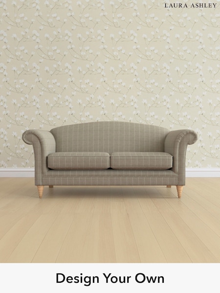 Carolyn Check/Hazelnut Natural Gloucester By Laura Ashley (W47090) | £1,400