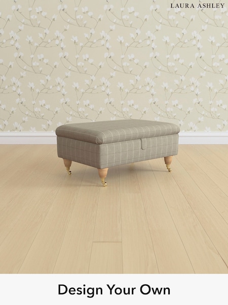Carolyn Check/Hazelnut Natural Kingston By Laura Ashley (W47097) | £575