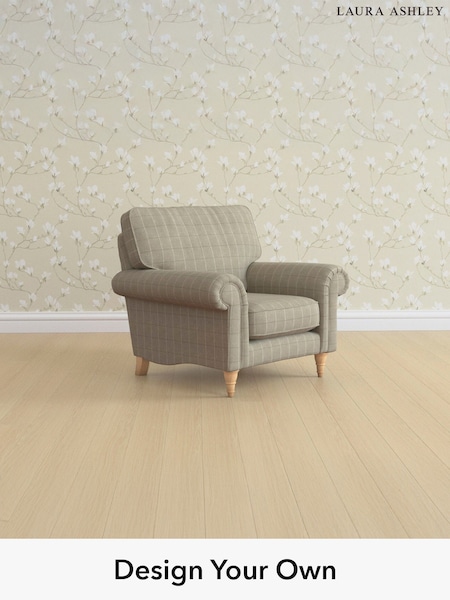 Carolyn Check/Hazelnut Natural Kingston By Laura Ashley (W47097) | £925