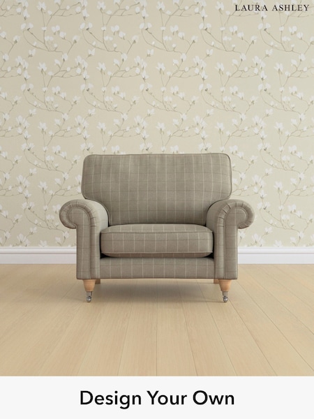 Carolyn Check/Hazelnut Natural Kingston By Laura Ashley (W47097) | £1,025