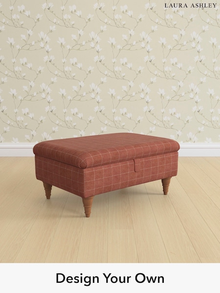 Carolyn Check/Terracotta Orange Kingston By Laura Ashley (W47099) | £575