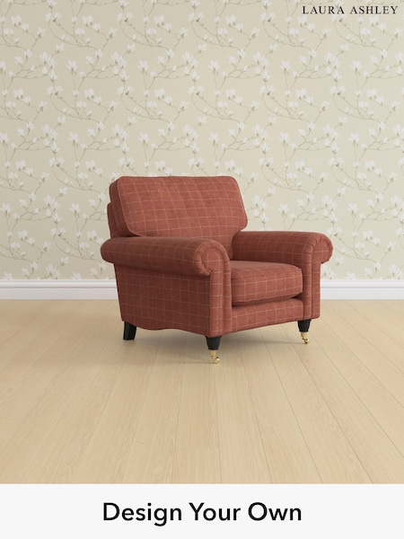 Carolyn Check/Terracotta Orange Kingston By Laura Ashley (W47099) | £925