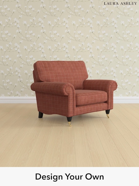 Carolyn Check/Terracotta Orange Kingston By Laura Ashley (W47099) | £1,025