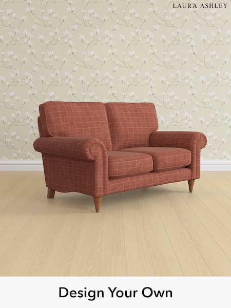 Carolyn Check/Terracotta Orange Kingston By Laura Ashley (W47099) | £1,200