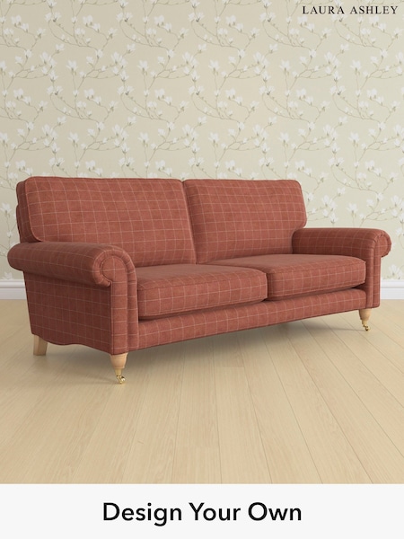 Carolyn Check/Terracotta Orange Kingston By Laura Ashley (W47099) | £1,500