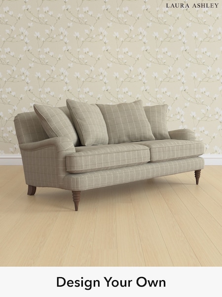 Carolyn Check/Hazelnut Natural Lynden Scatter Back By Laura Ashley (W47120) | £1,450
