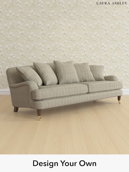 Carolyn Check/Hazelnut Natural Lynden Scatter Back By Laura Ashley (W47120) | £1,650