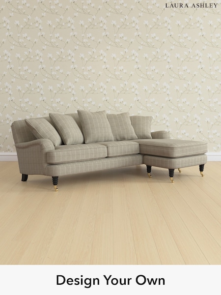 Carolyn Check/Hazelnut Natural Lynden Scatter Back By Laura Ashley (W47120) | £2,525