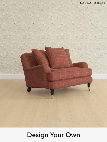 Carolyn Check/Terracotta Orange Lynden Scatter Back By Laura Ashley (W47121) | £1,125