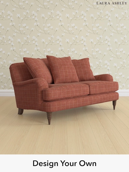 Carolyn Check/Terracotta Orange Lynden Scatter Back By Laura Ashley (W47121) | £1,350