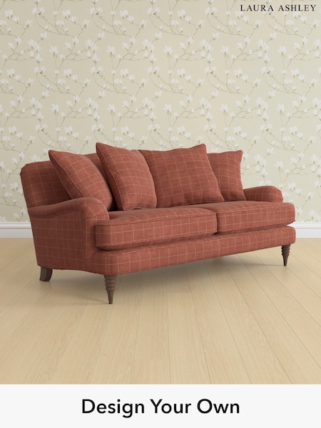 Carolyn Check/Terracotta Orange Lynden Scatter Back By Laura Ashley (W47121) | £1,450