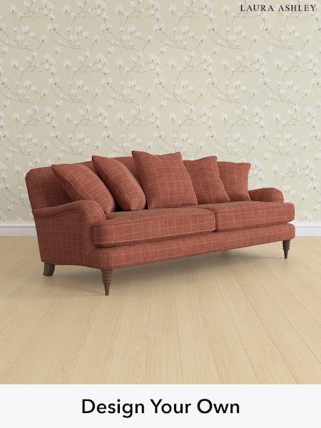 Carolyn Check/Terracotta Orange Lynden Scatter Back By Laura Ashley (W47121) | £1,550