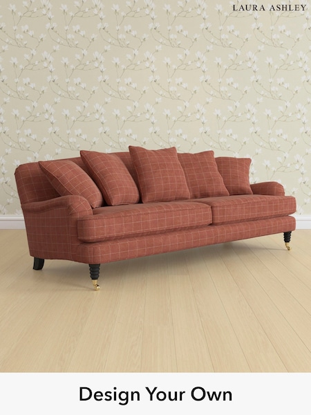 Carolyn Check/Terracotta Orange Lynden Scatter Back By Laura Ashley (W47121) | £1,650