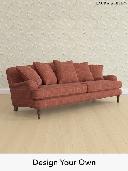 Carolyn Check/Terracotta Orange Lynden Scatter Back By Laura Ashley (W47121) | £1,650