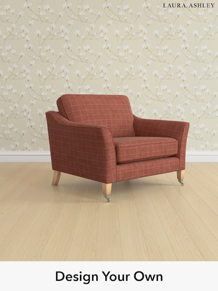 Carolyn Check/Terracotta Orange Marford By Laura Ashley (W47125) | £900