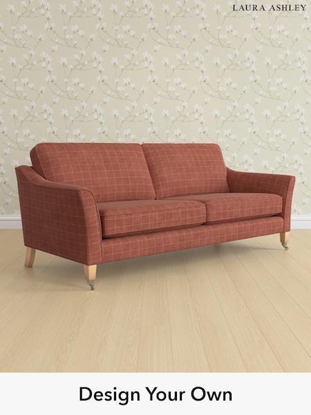 Carolyn Check/Terracotta Orange Marford By Laura Ashley (W47125) | £1,450