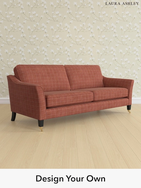 Carolyn Check/Terracotta Orange Marford By Laura Ashley (W47125) | £1,450