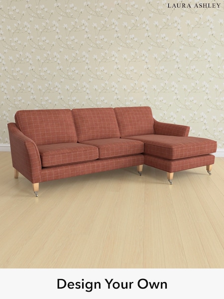 Carolyn Check/Terracotta Orange Marford By Laura Ashley (W47125) | £2,150