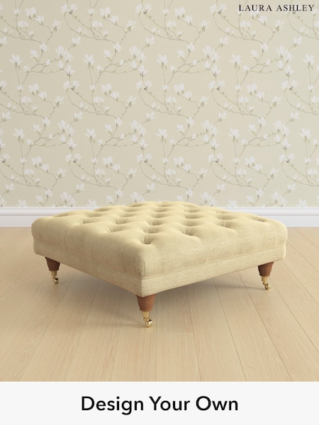 Edwin Chenille/Truffle Natural Gloucester Button Back By Laura Ashley (W47220) | £650