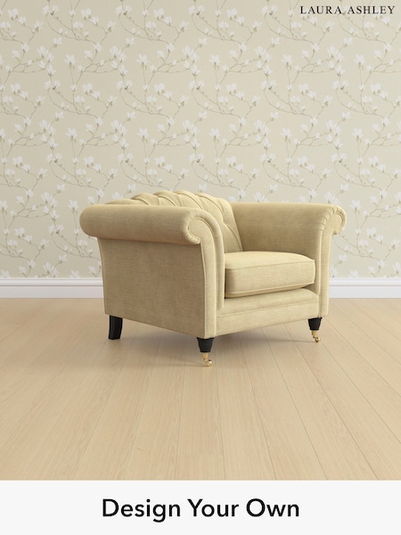 Edwin Chenille/Truffle Natural Gloucester Button Back By Laura Ashley (W47220) | £1,000
