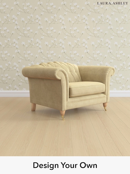 Edwin Chenille/Truffle Natural Gloucester Button Back By Laura Ashley (W47220) | £1,100