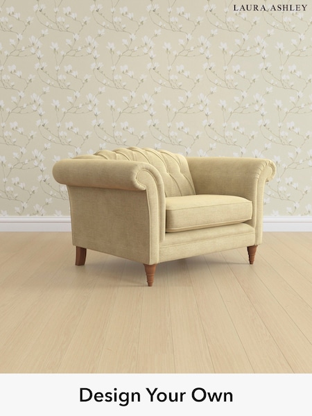 Edwin Chenille/Truffle Natural Gloucester Button Back By Laura Ashley (W47220) | £1,100
