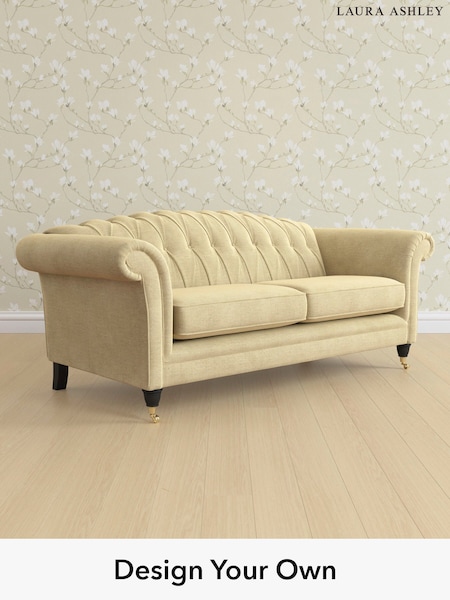 Edwin Chenille/Truffle Natural Gloucester Button Back By Laura Ashley (W47220) | £1,600