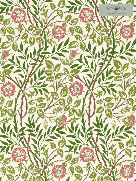 Morris & Co Sweet Briar Boughs Rose Sweet Briar Morris  Friends 10M Wallpaper (W47232) | £118