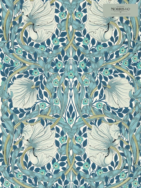 Morris & Co Pimpernel Cobalt Mineral Pimpernel Morris Friends 10M Wallpaper (W47247) | £132
